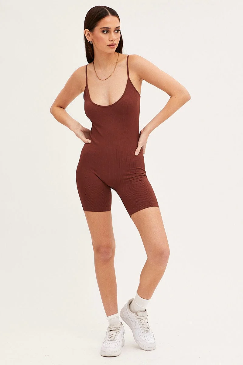 Brown Jumpsuit Seamless - Image 2