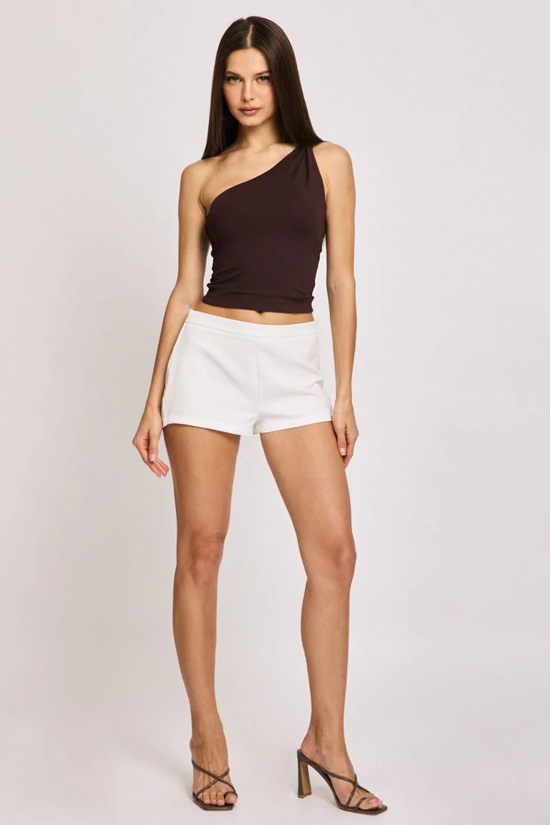 Brown One Shoulder Top - Image 2