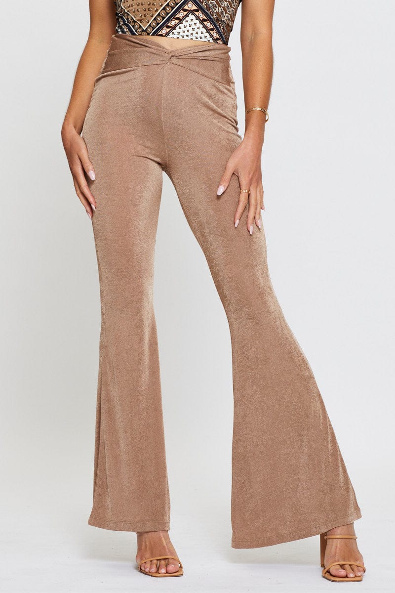 Brown Pants Flare Leg - Image 2