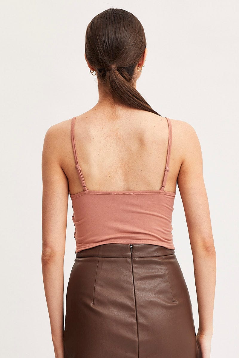 Brown Singlet Top Sleeveless - Image 5