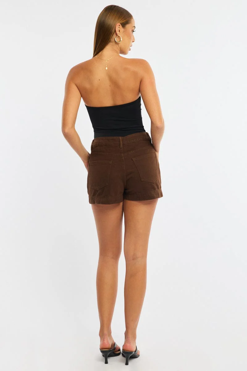 Brown Skorts Skirt High Rise - Image 5