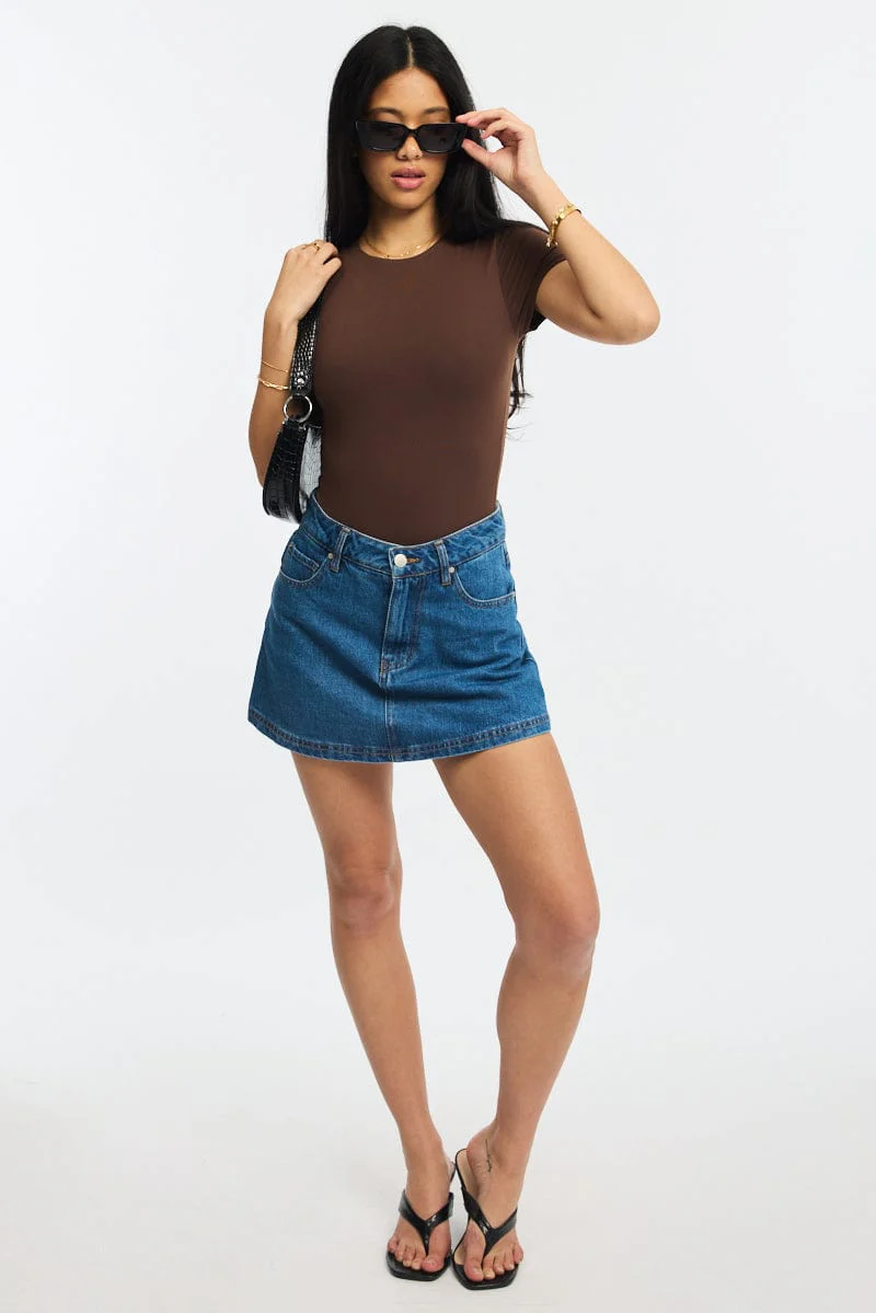Brown Supersoft Bodysuit Short Sleeve - Image 2