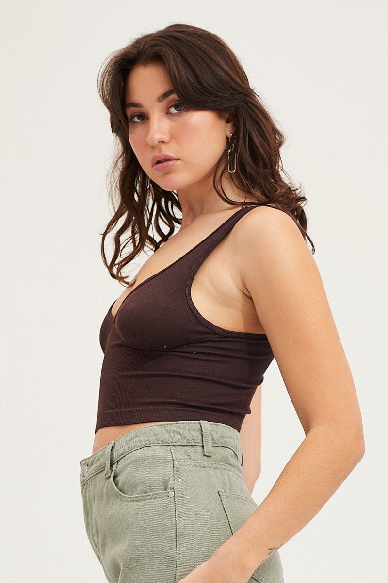 Brown Tank Top Sleevelss Seamless - Image 4