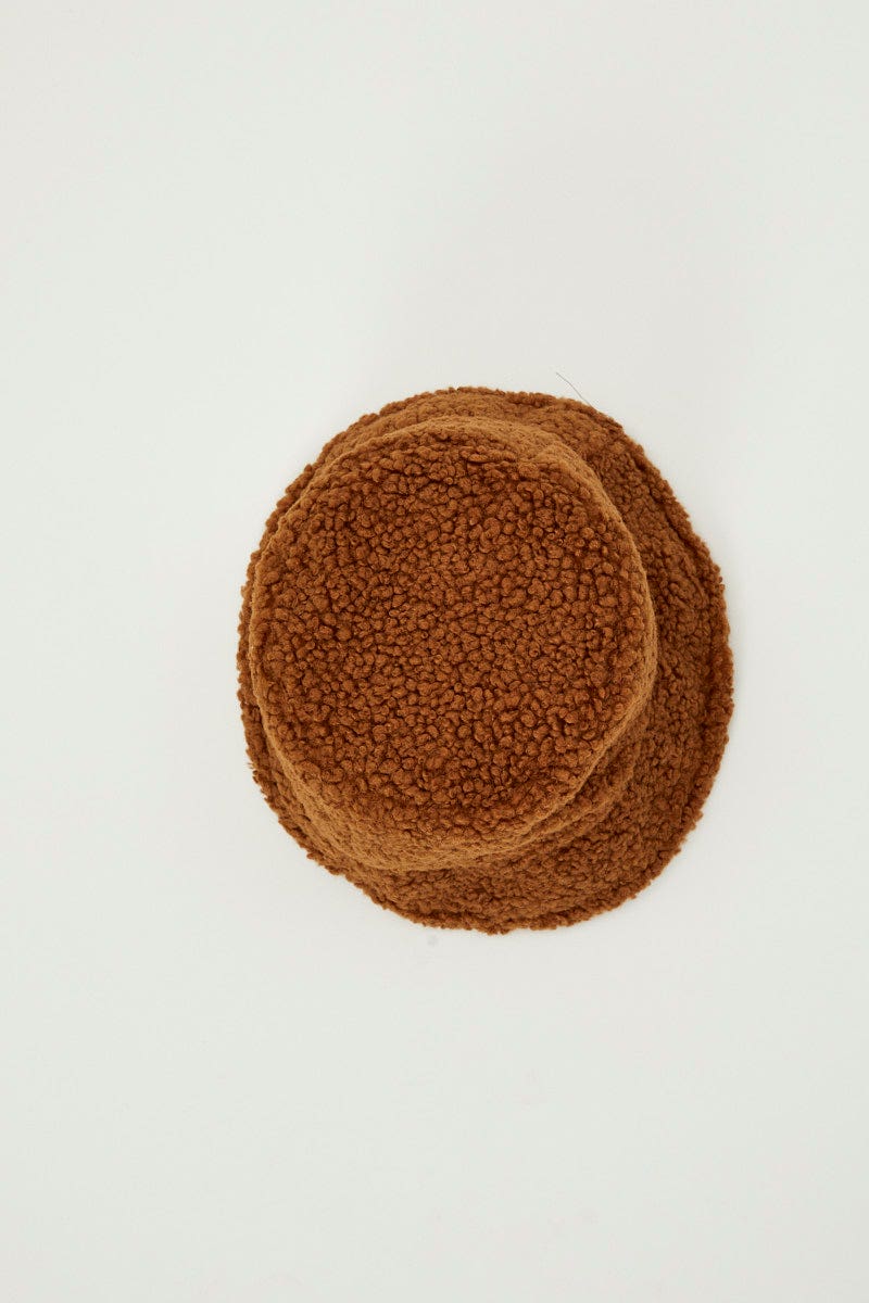 Brown Teddy Borg Bucket Hat - Image 3
