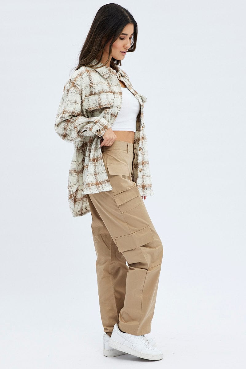 Camel Cargo Pants High Rise - Image 4