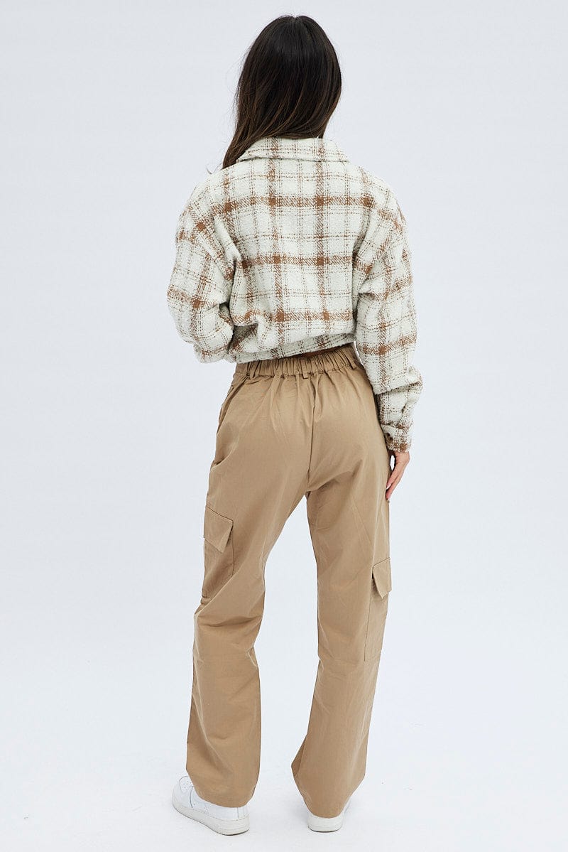 Camel Cargo Pants High Rise - Image 5