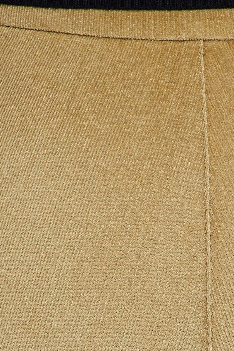Camel Flare Leg Pants High Rise Corduroy - Image 6