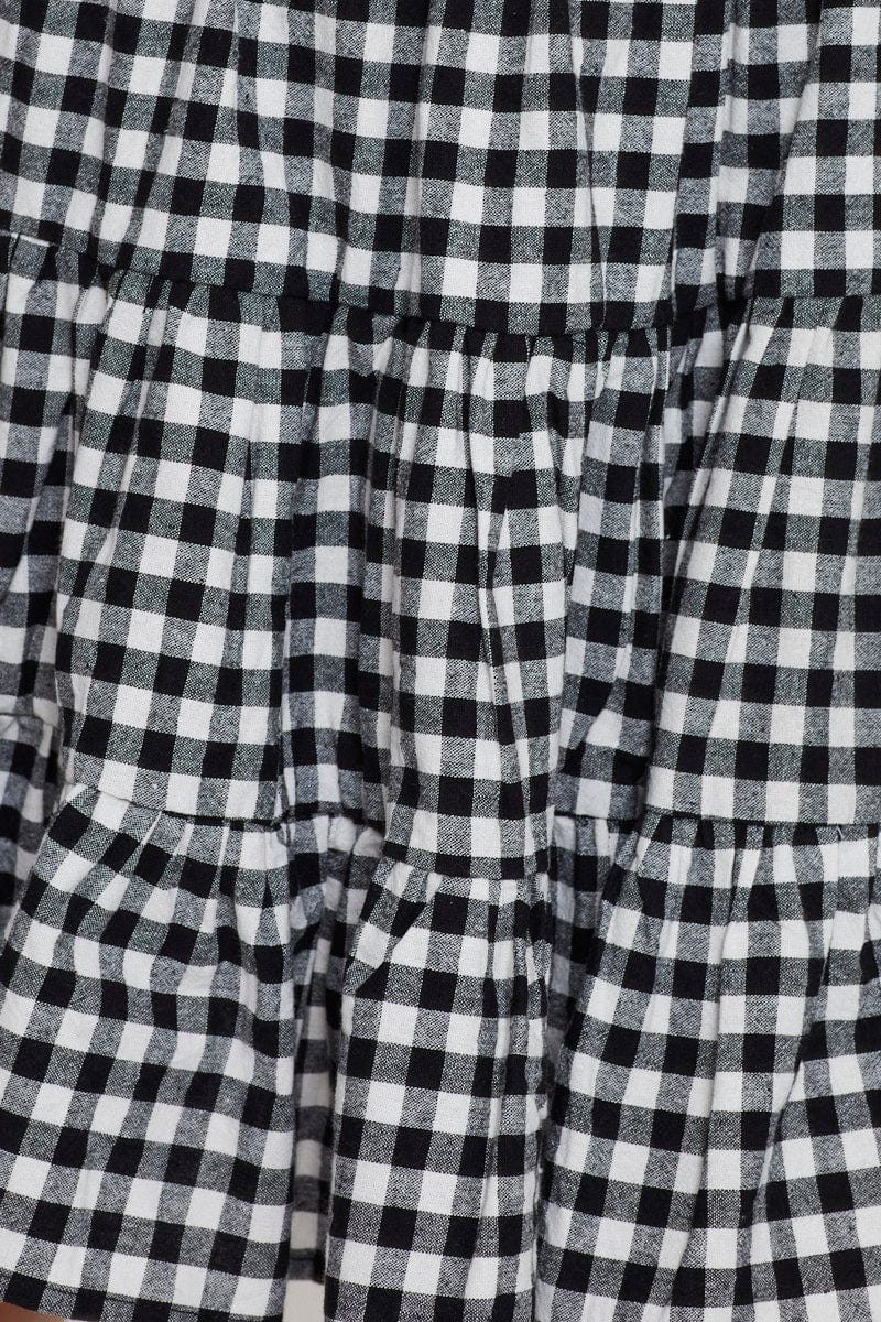 Check Flare Skirt Mini High Rise - Image 6