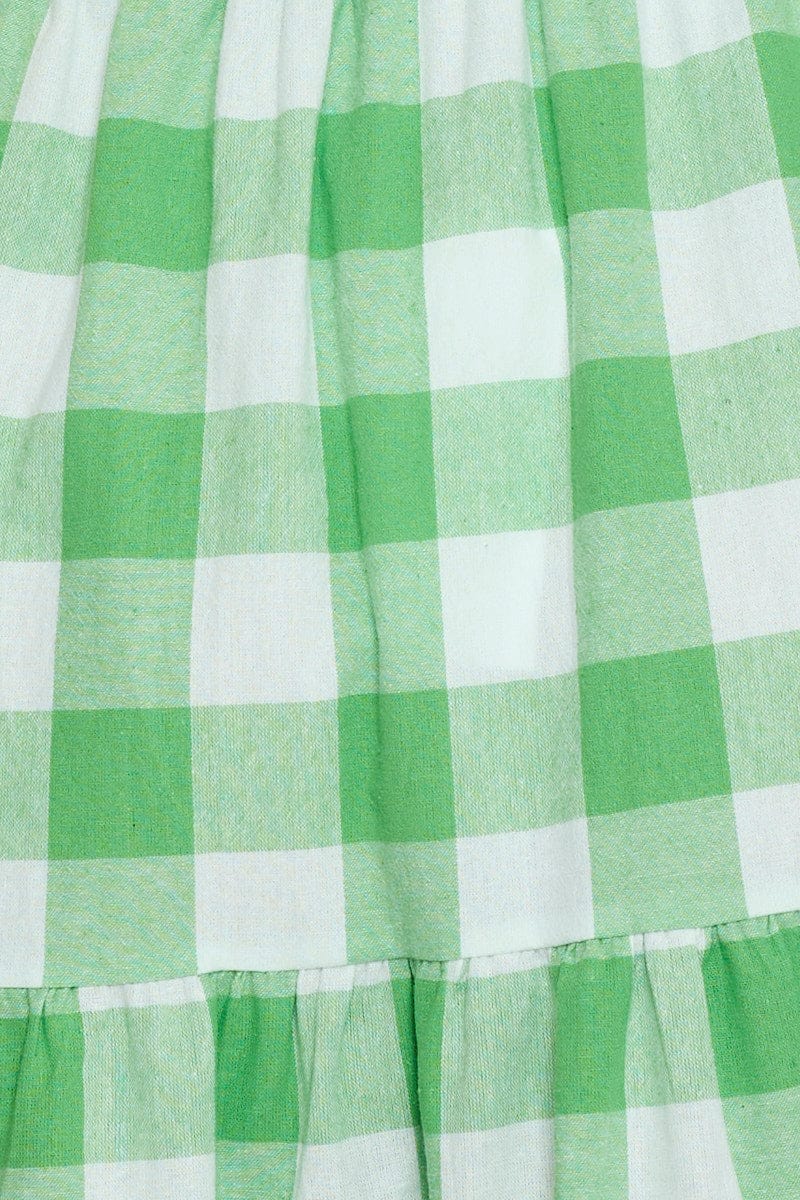 Check Singlet Top Crop - Image 6