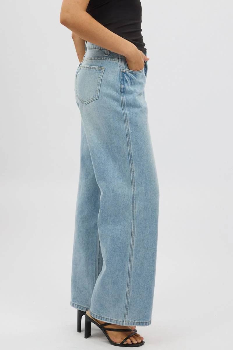 Denim Baggy Jeans Low Rise - Image 4