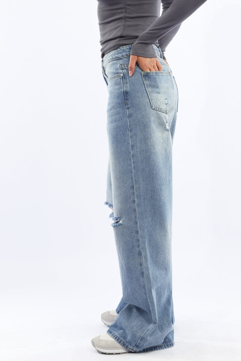 Denim Baggy Jeans Low Rise - Image 3