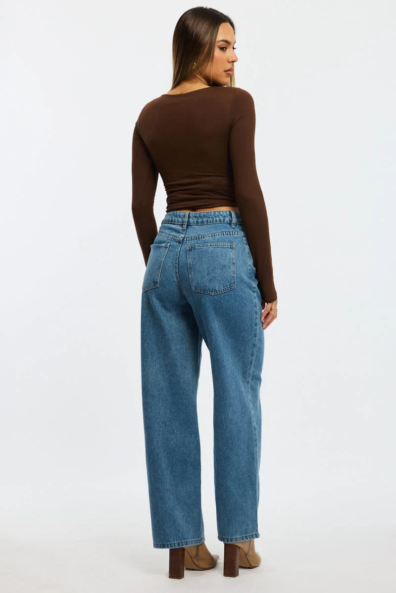Denim Baggy Jeans Low Rise - Image 4