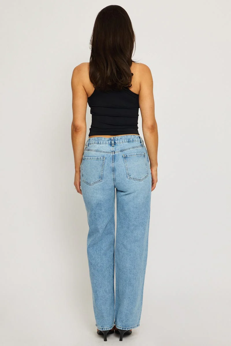 Denim Baggy Jeans Mid Rise - Image 5