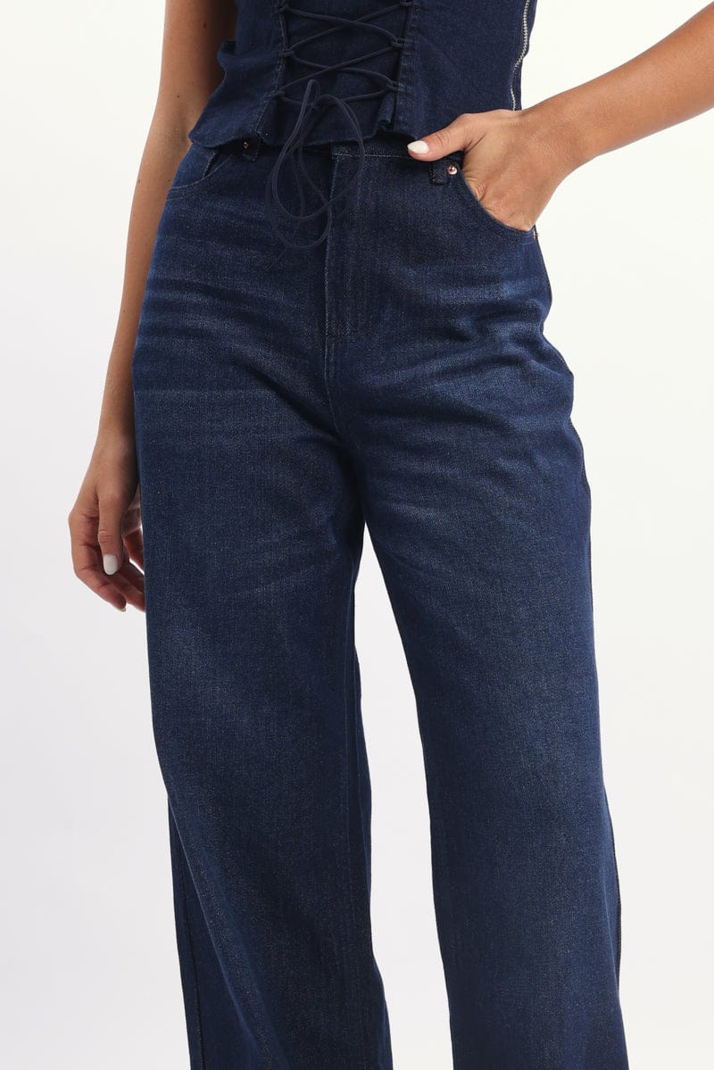 Denim Baggy Wide Leg Jeans - Image 6