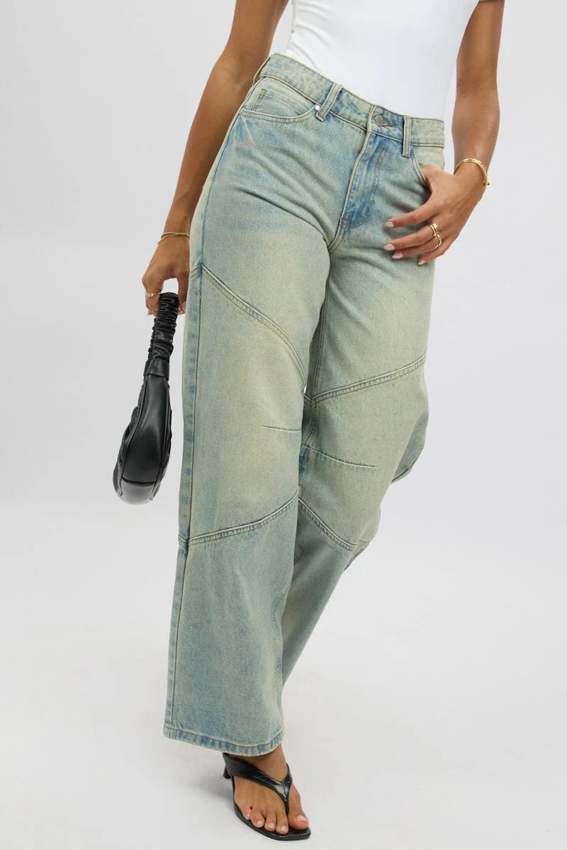 Denim Barrel Jeans Low Rise - Image 2