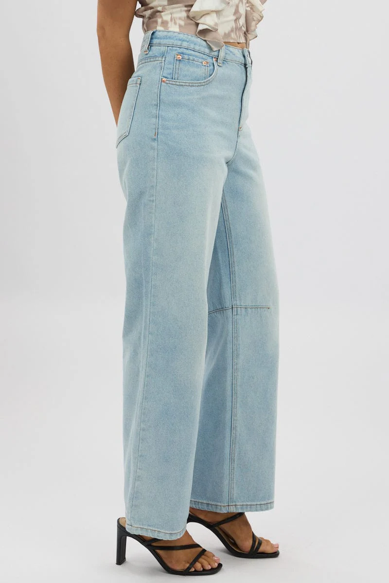 Denim Barrel Jeans Mid Rise - Image 4