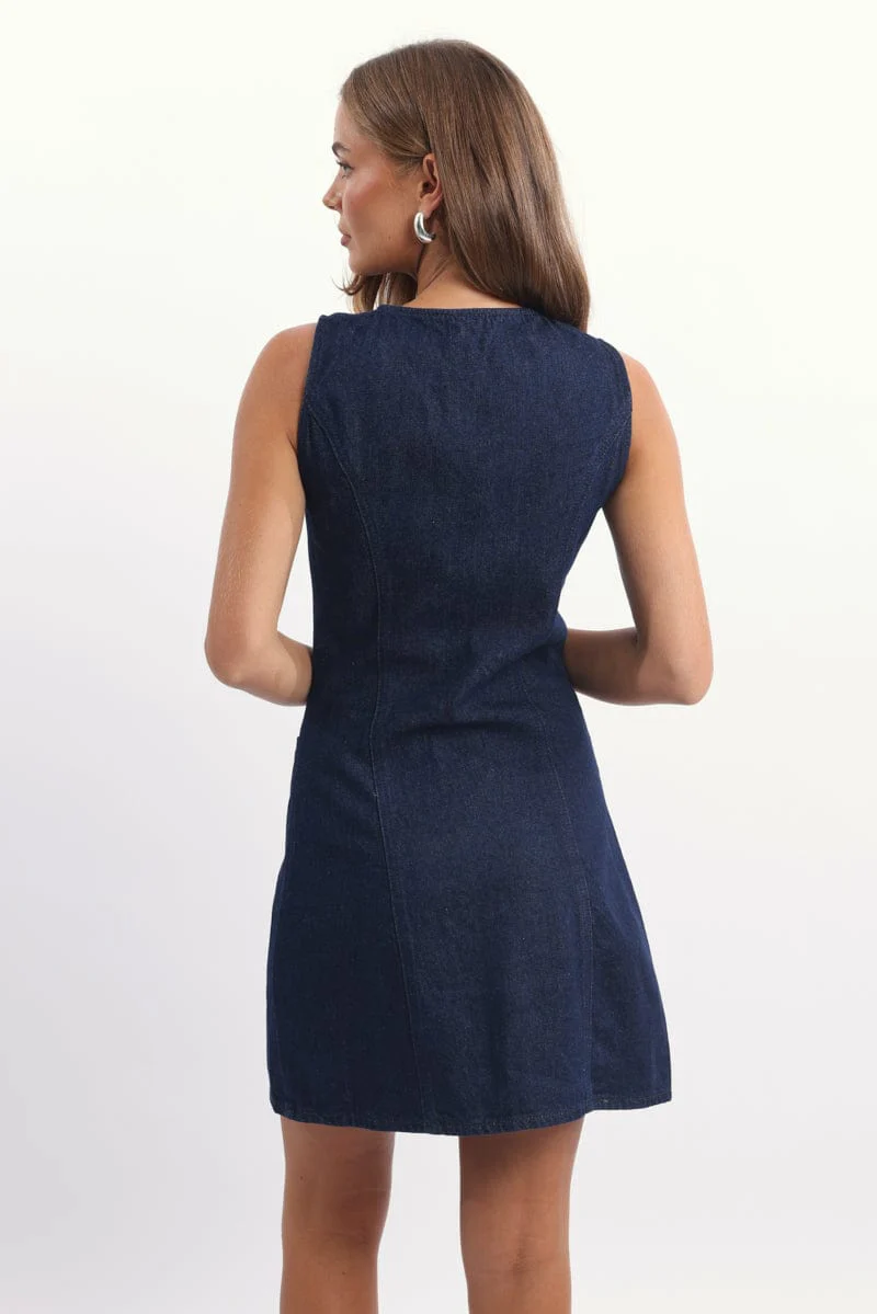 Denim Bodycon Dress Mini - Image 5