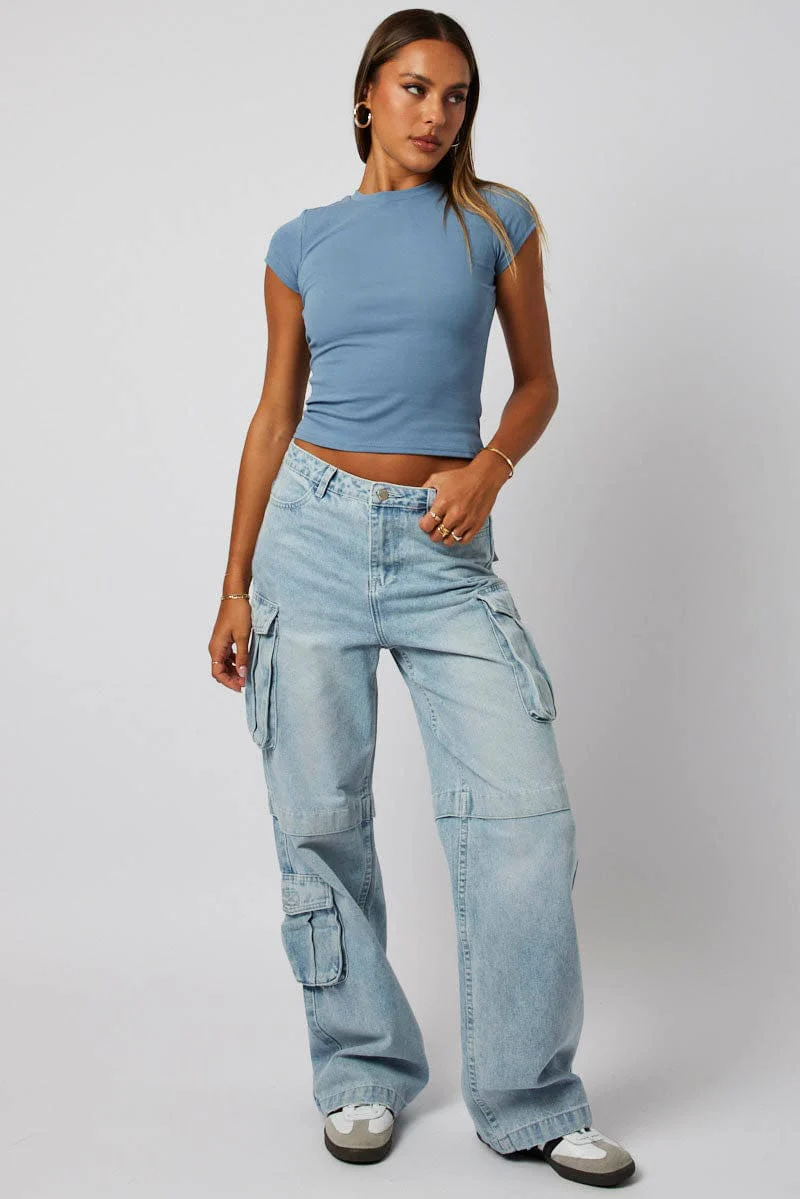 Denim Cargo Jean Out Pocket - Image 2