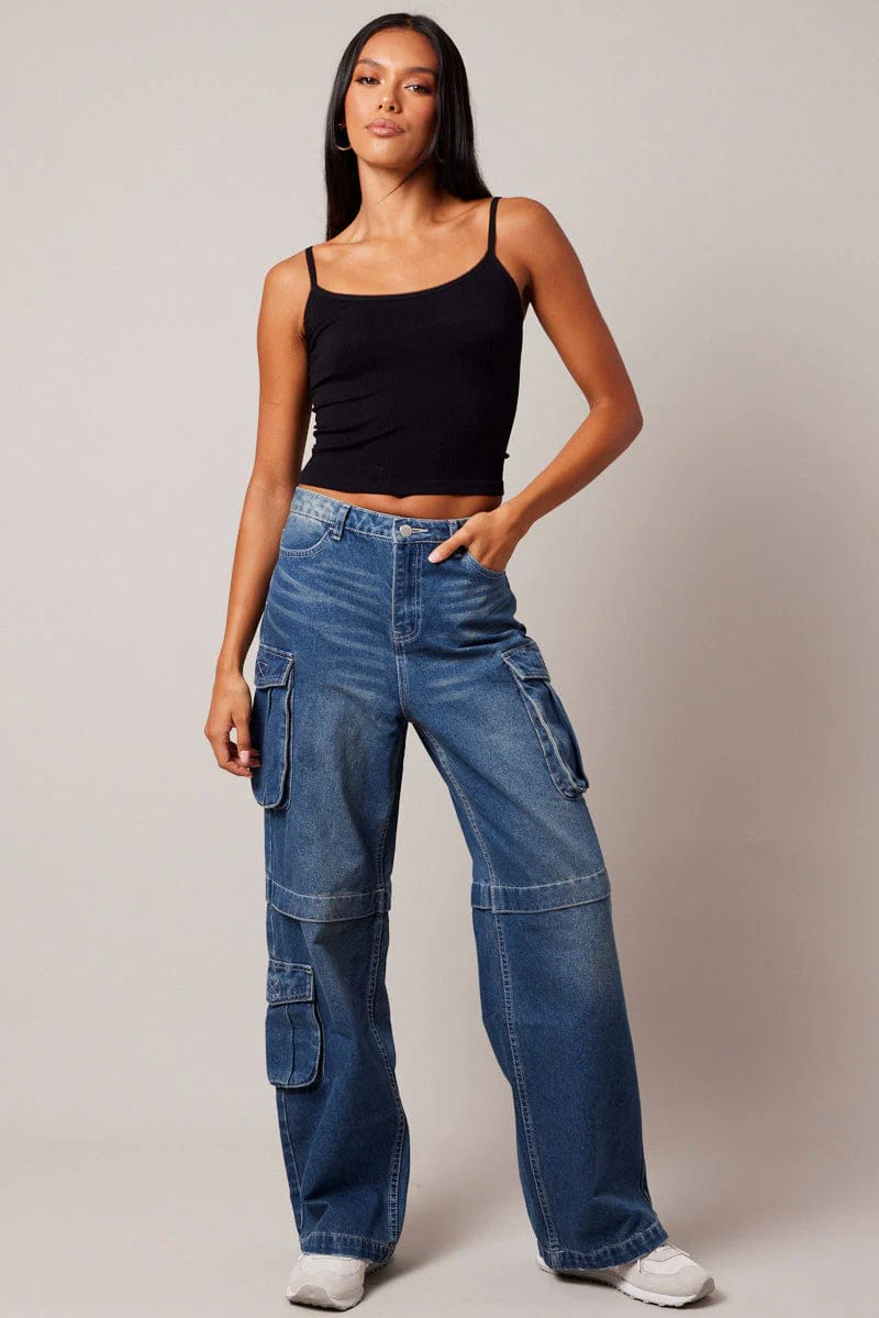 Denim Cargo Jean Out Pocket - Image 2