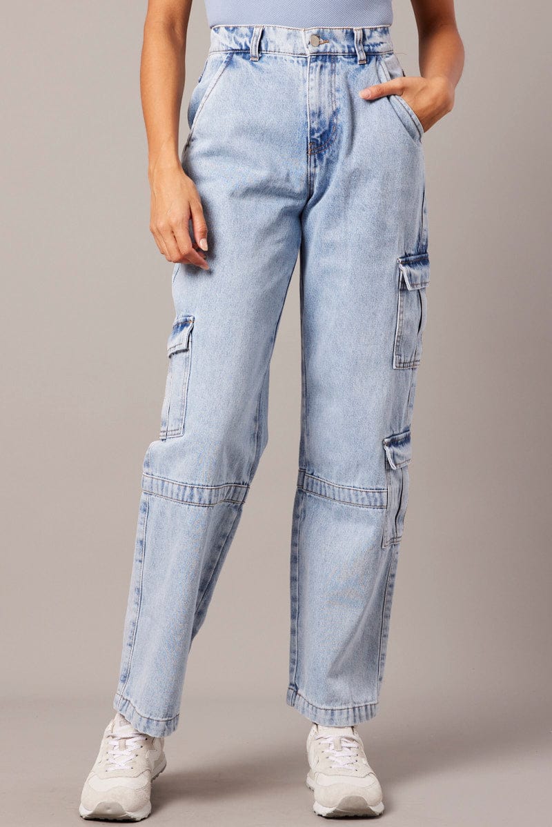 Denim Cargo Jean Wide Leg - Image 3