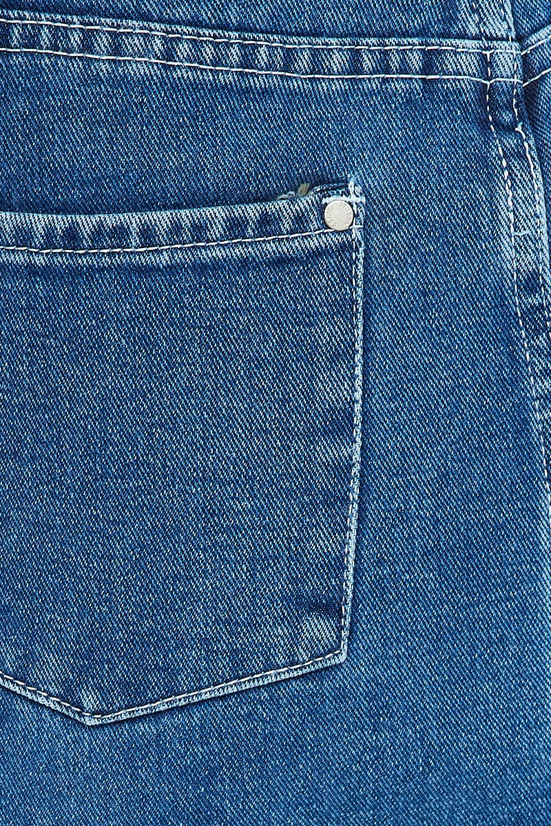 Denim Cargo Skirt Mid Rise Maxi Utility Pocket Details - Image 6