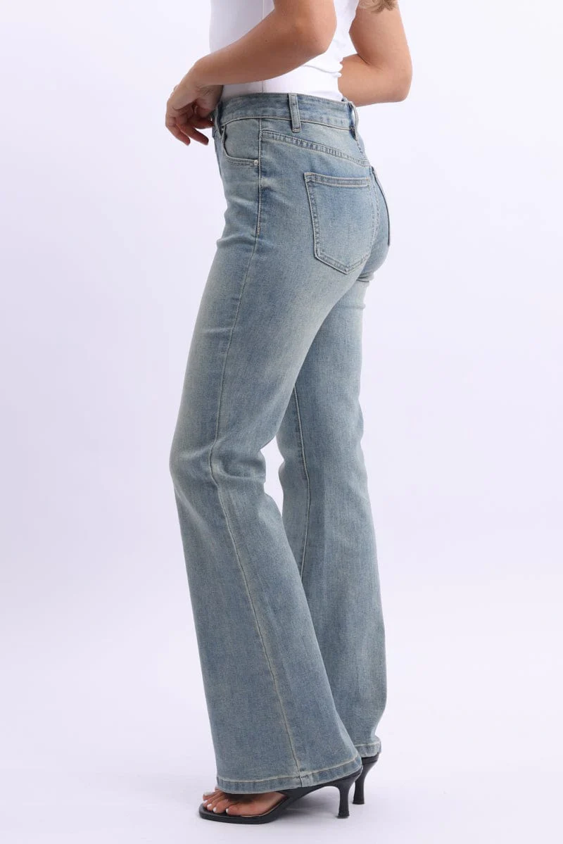 Denim Flare Jean High Rise - Image 2