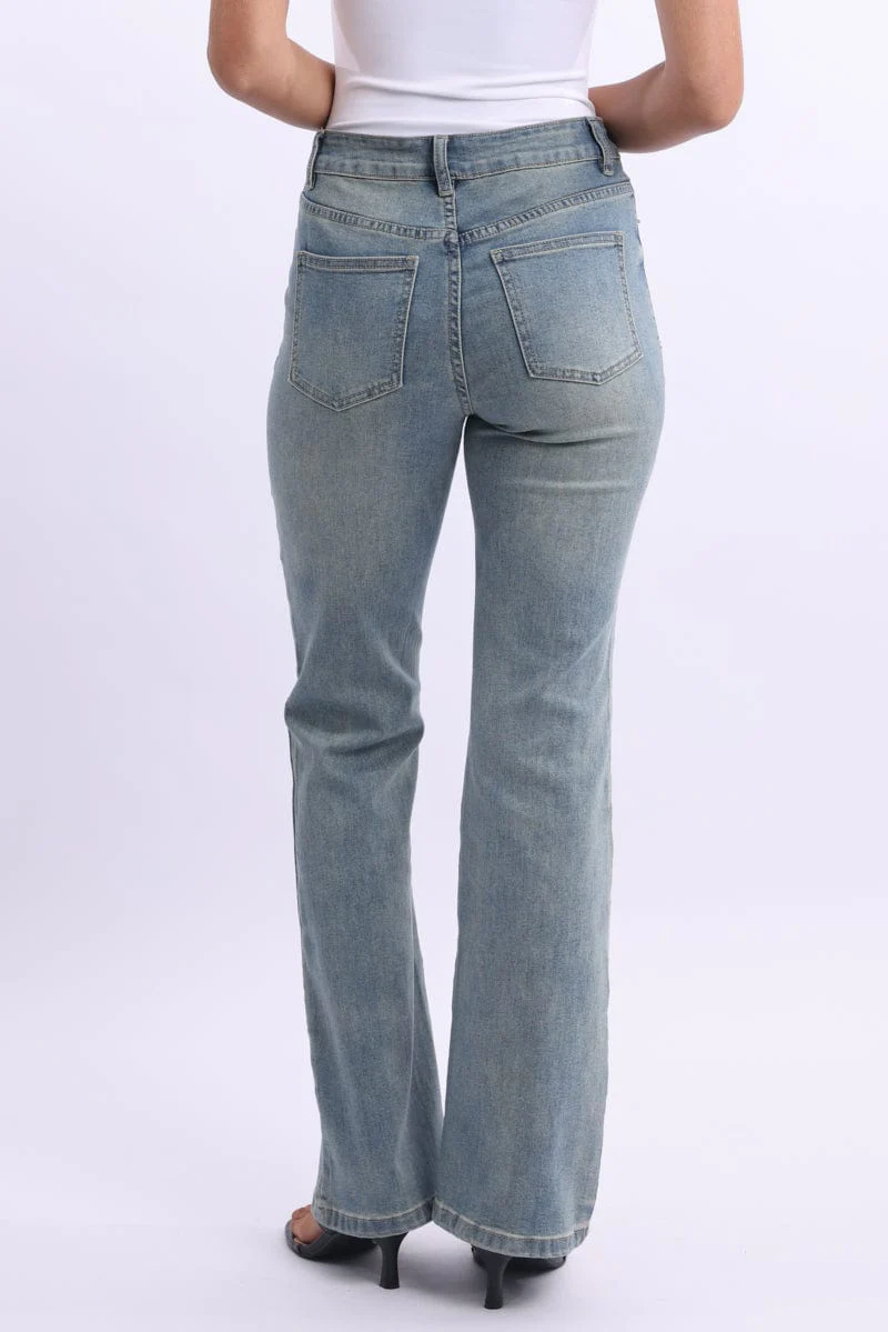 Denim Flare Jean High Rise - Image 4