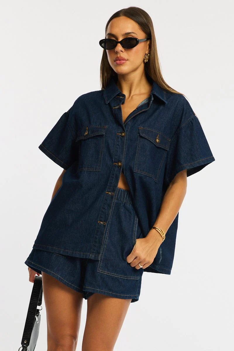 Denim Jacket Short Sleeve