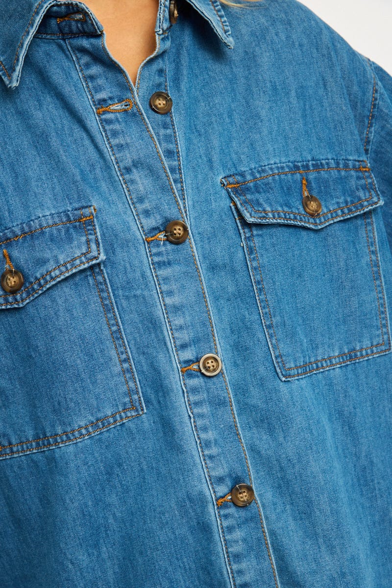Denim Jacket Short Sleeve - Image 5