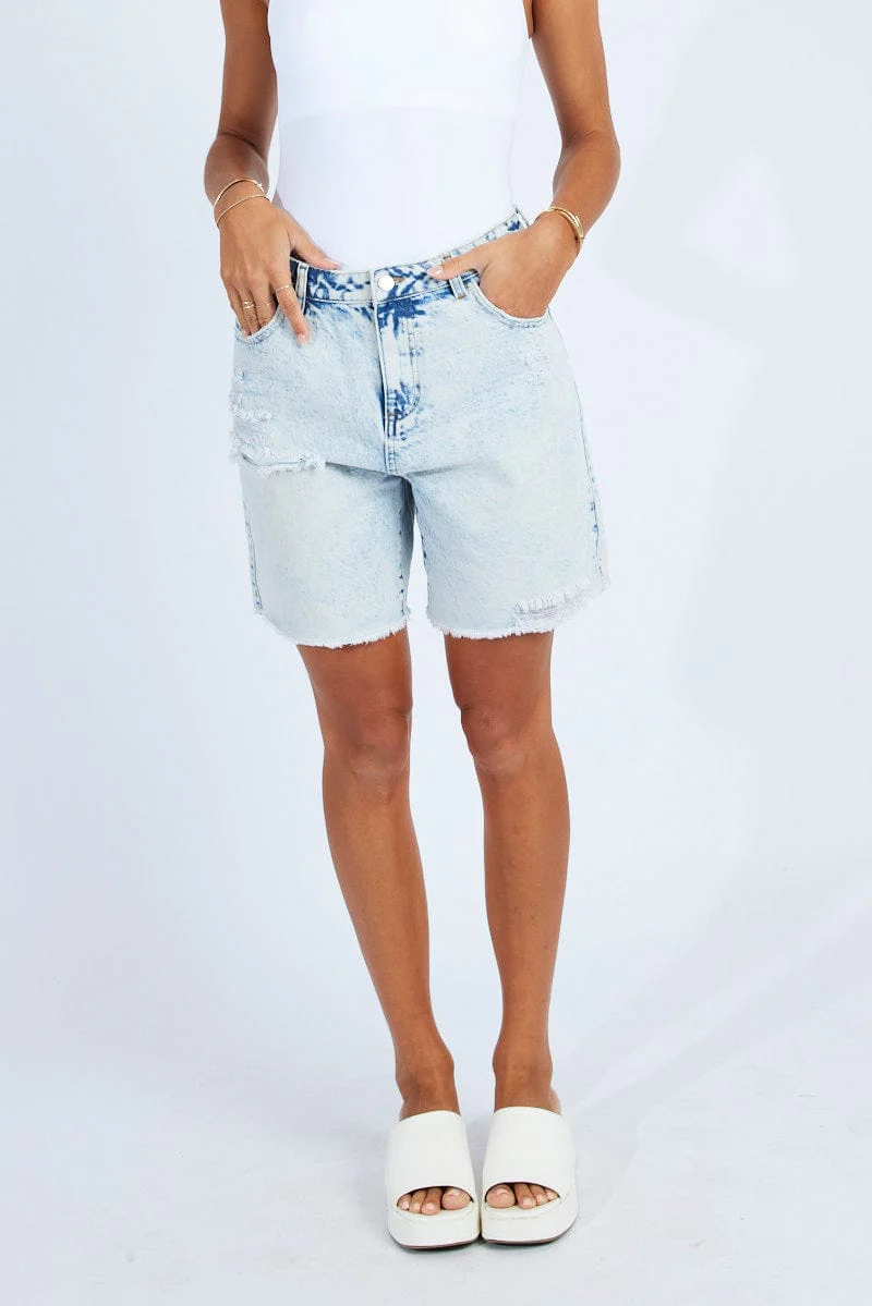 Denim Longline Denim Short Mid Rise - Image 3