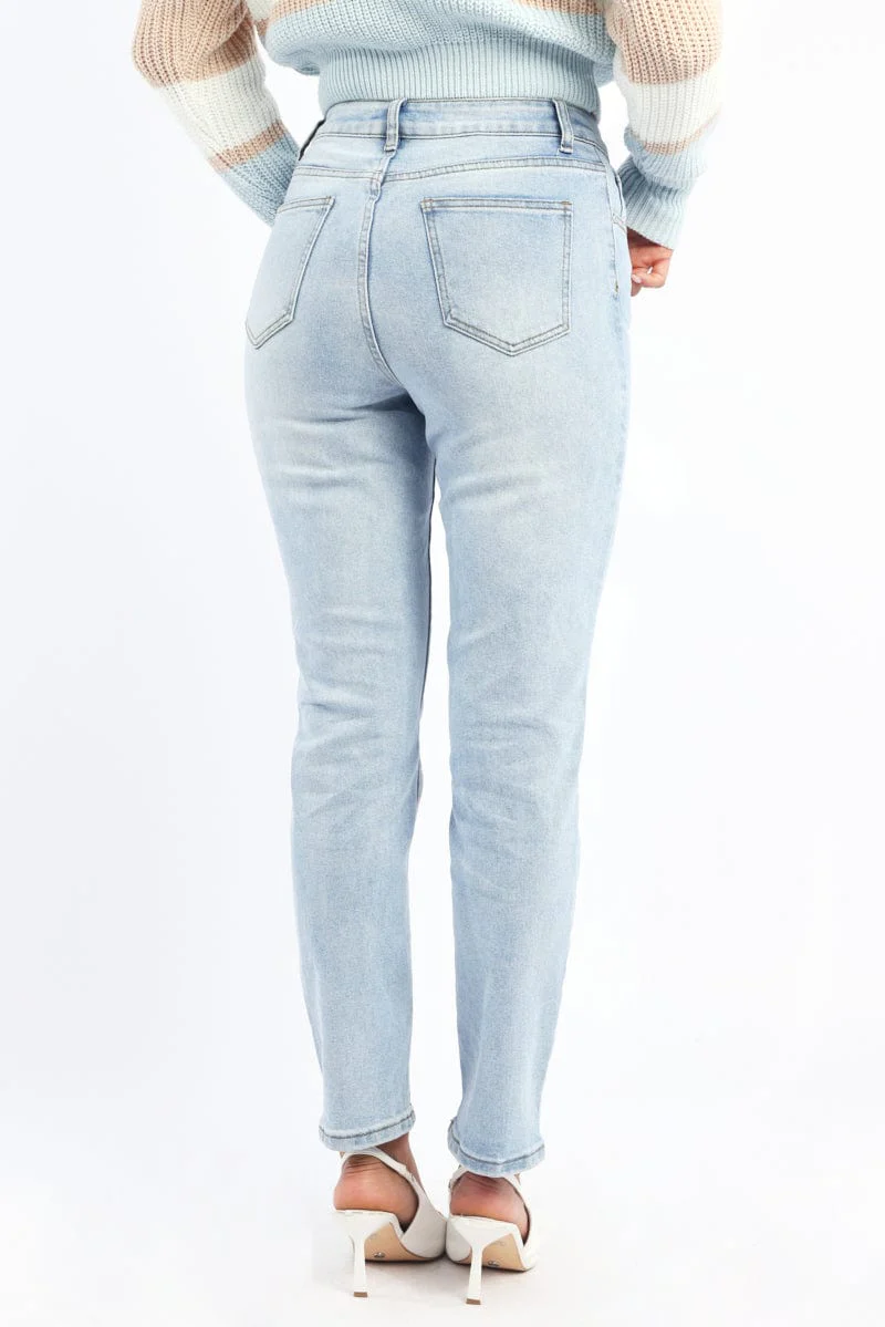 Denim Mom Jeans High Rise - Image 4