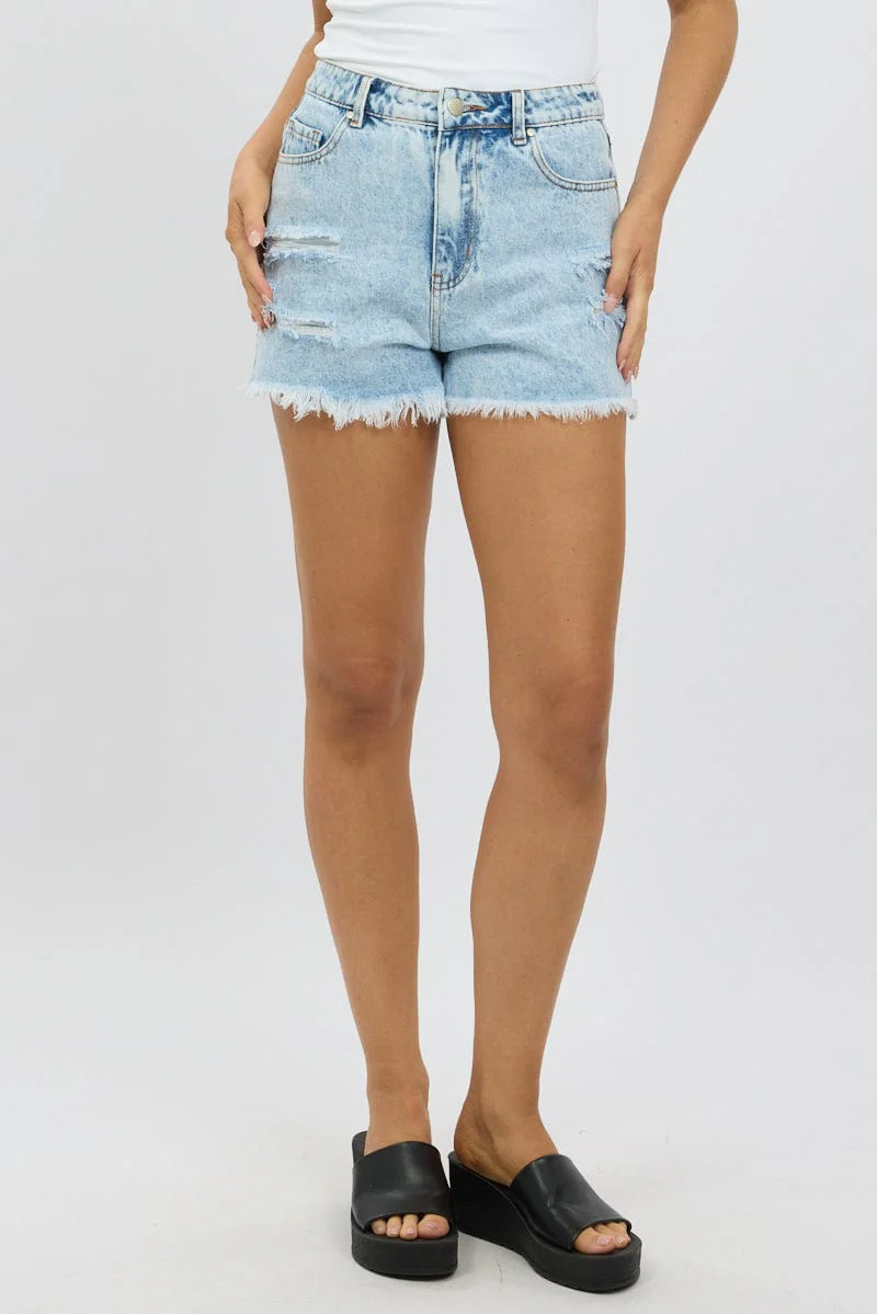 Denim Relaxed Short High Rise - Image 3