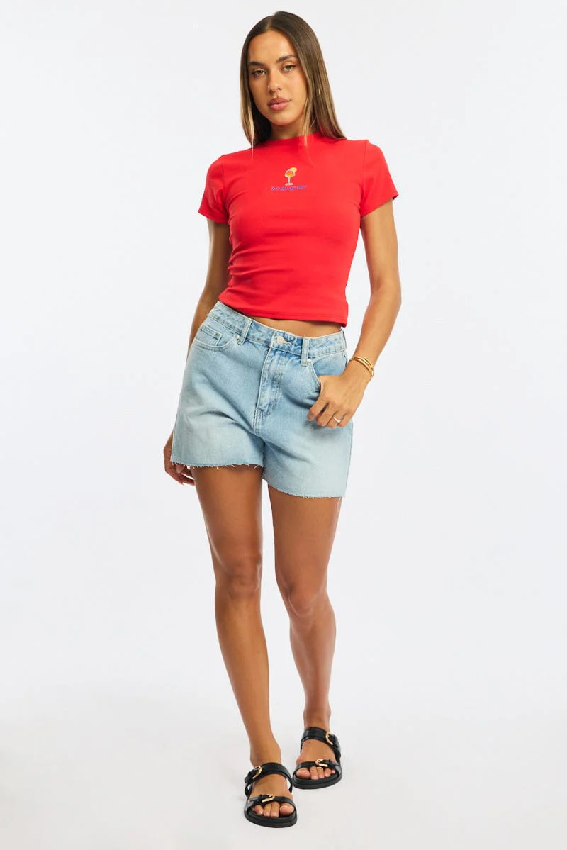Denim Relaxed Shorts Star Pocket - Image 3