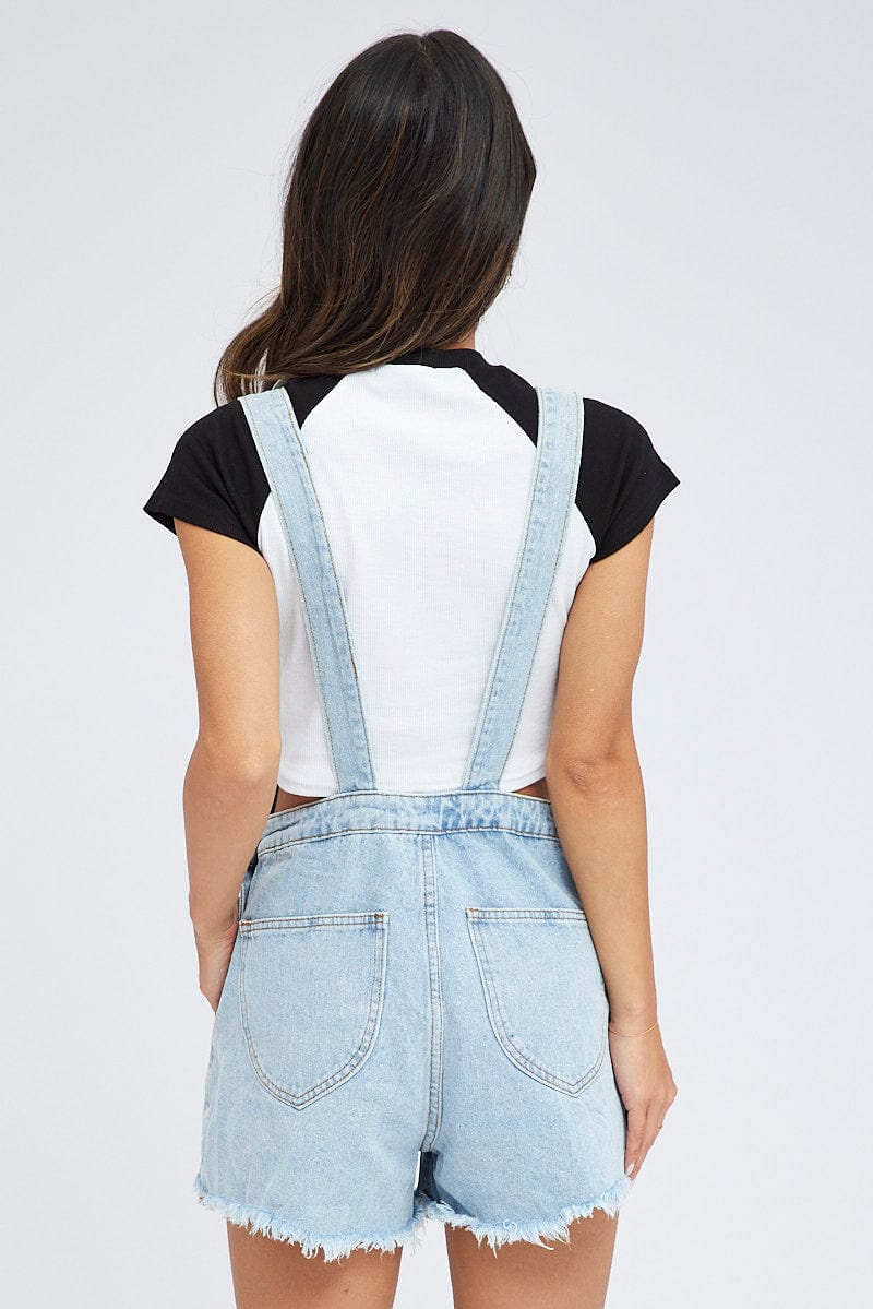 Denim Short Overall Jeans - Image 5