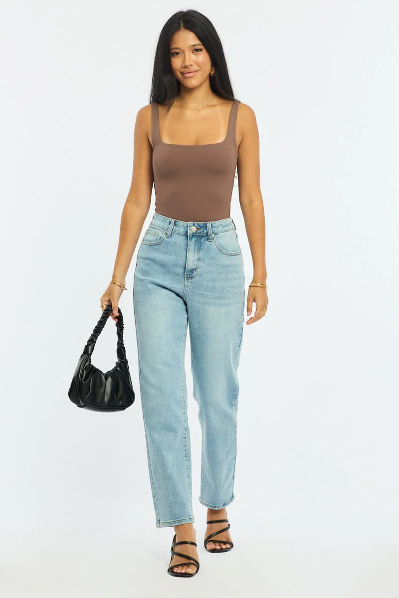 Denim Skinny Jeans Mid Rise