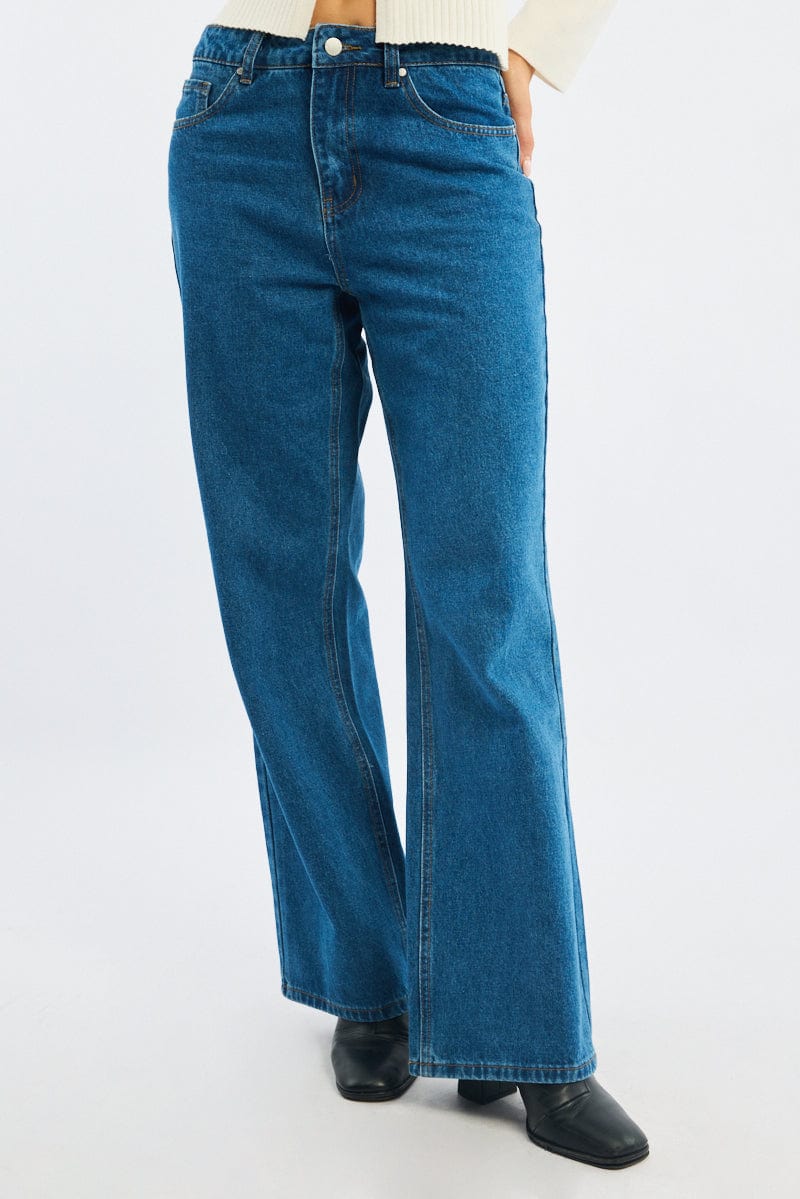 Denim Straight Jeans High Rise - Image 2