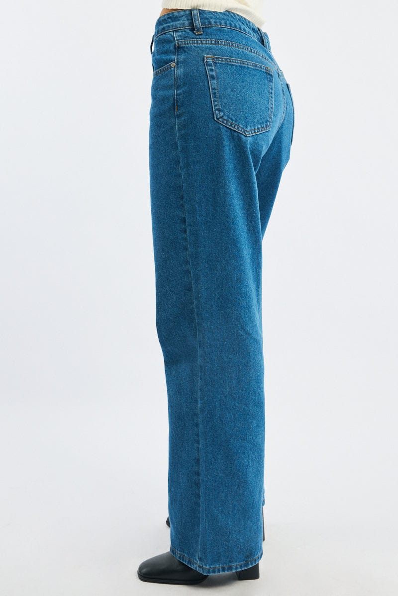 Denim Straight Jeans High Rise - Image 4