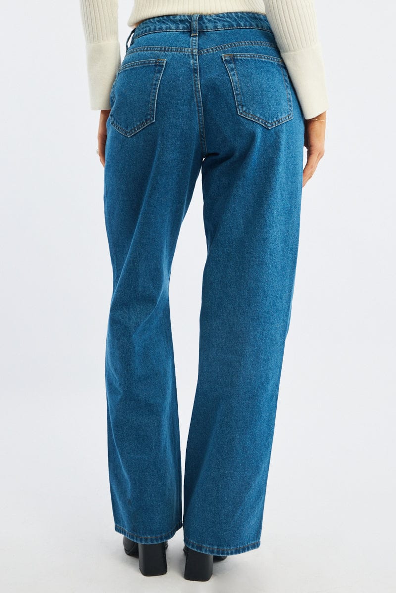 Denim Straight Jeans High Rise - Image 5