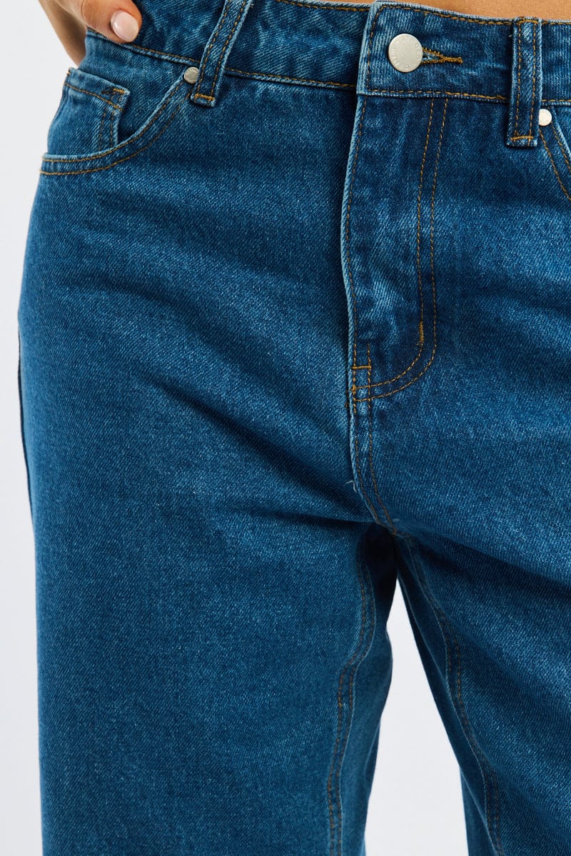 Denim Straight Jeans High Rise - Image 6