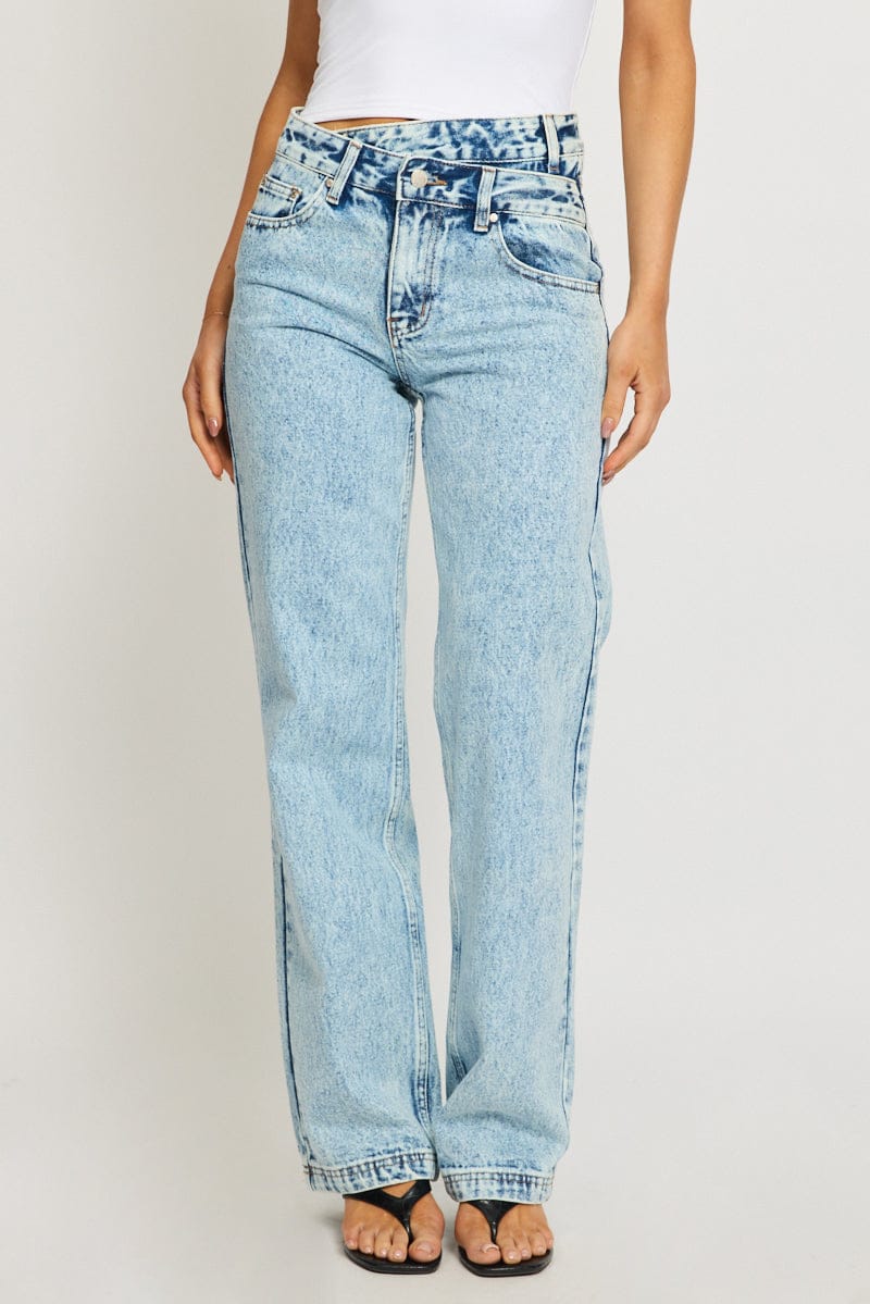 Denim Straight Jeans Mid Rise - Image 2