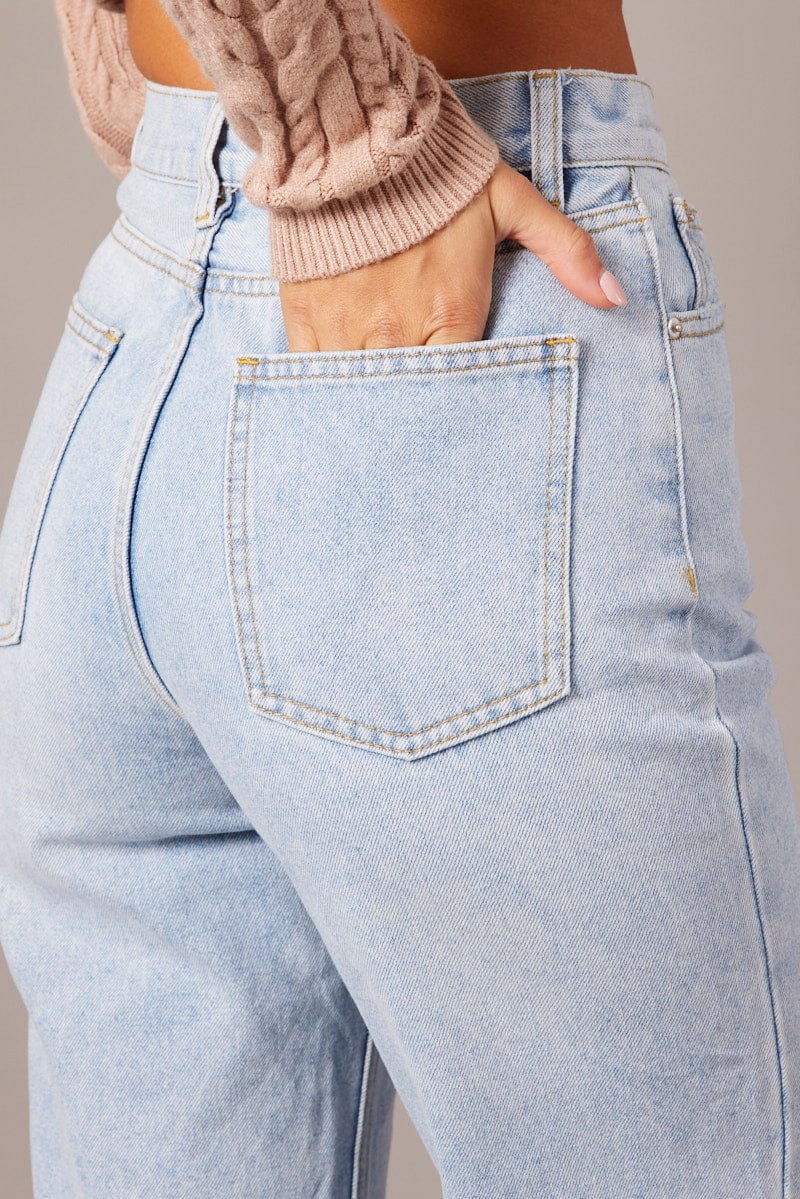 Denim Wide Leg Jean High Rise - Image 6