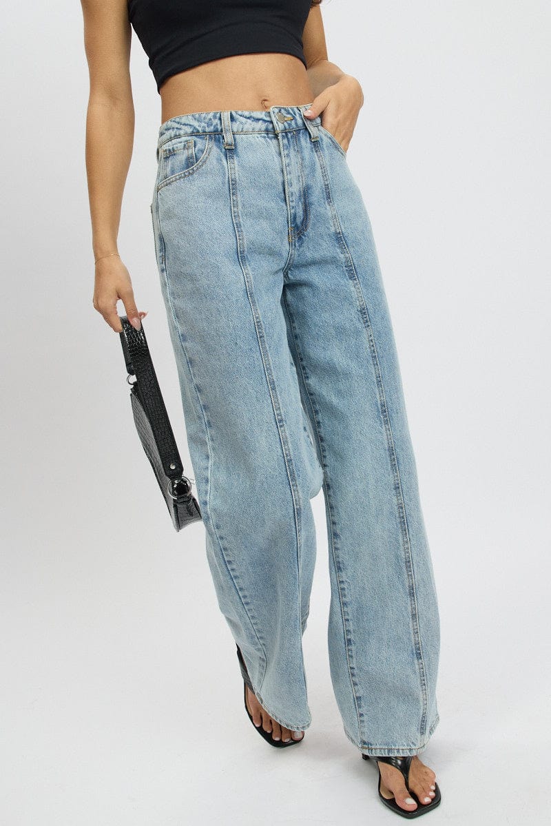 Denim Wide Leg Jean Mid Rise - Image 5
