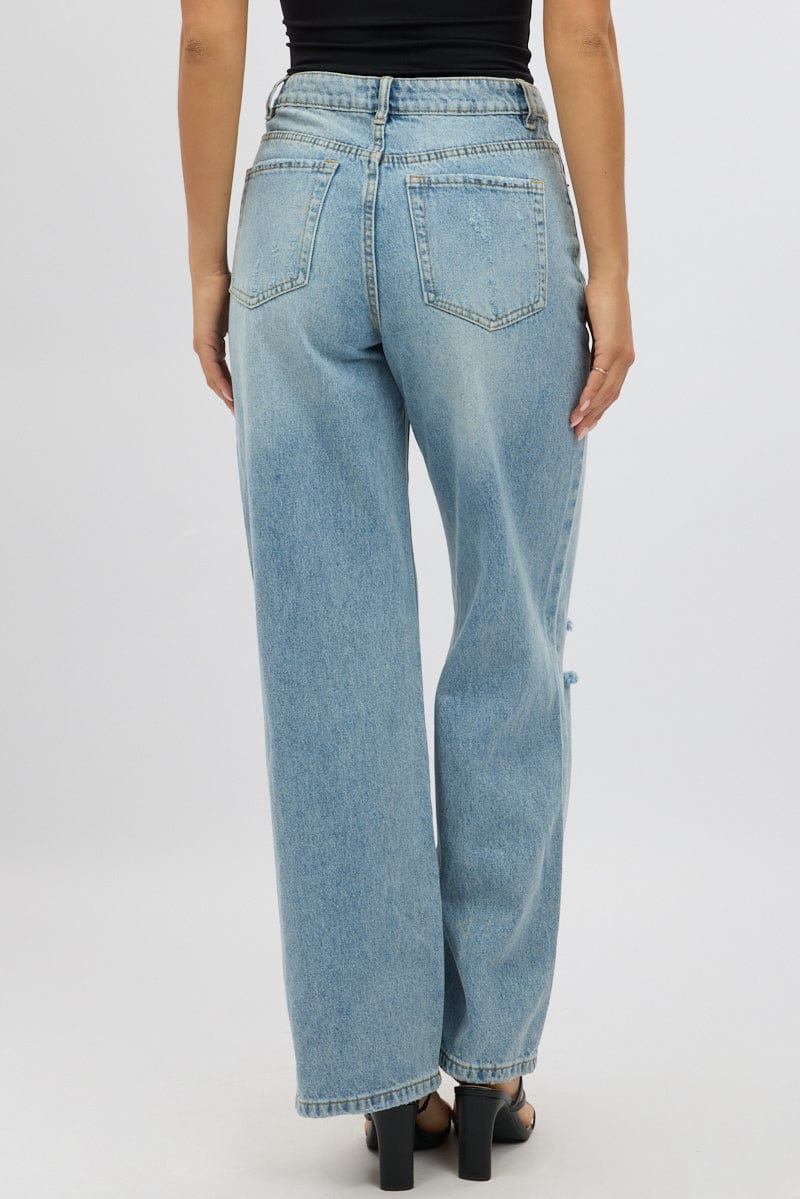 Denim Wide Leg Jeans - Image 5