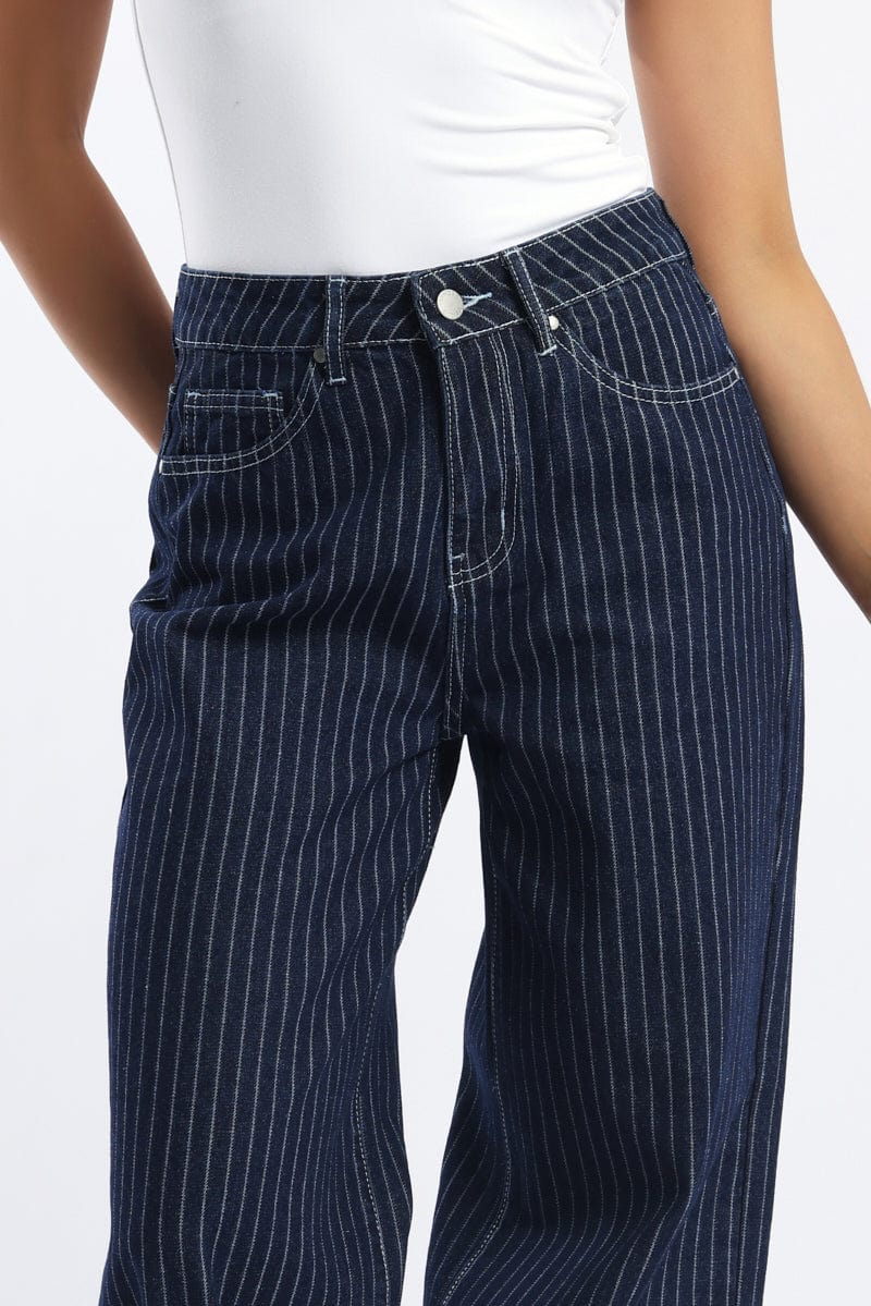 Denim Wide Leg Jeans Mid Rise - Image 5