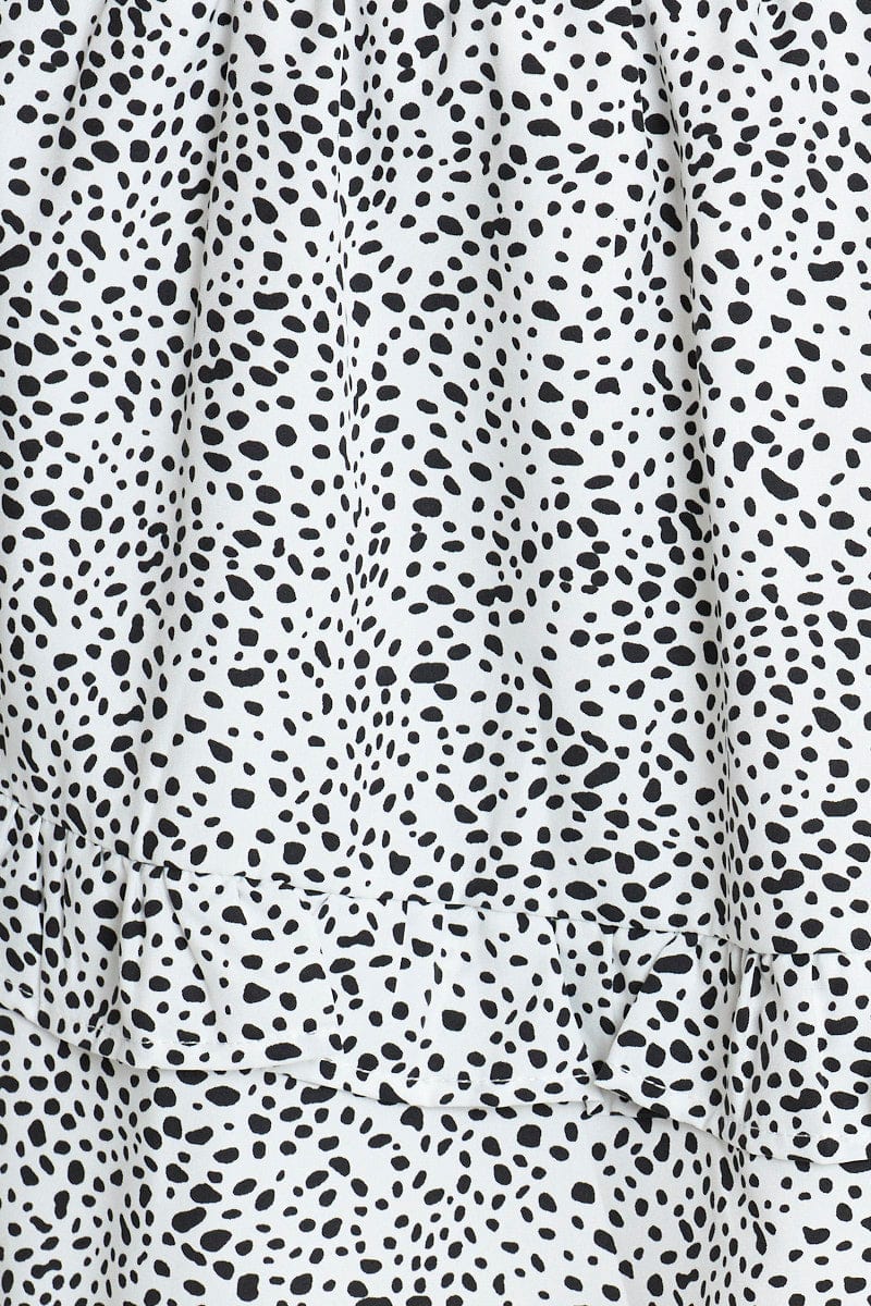 Geo Print Flare Skirt Mini High Rise - Image 6