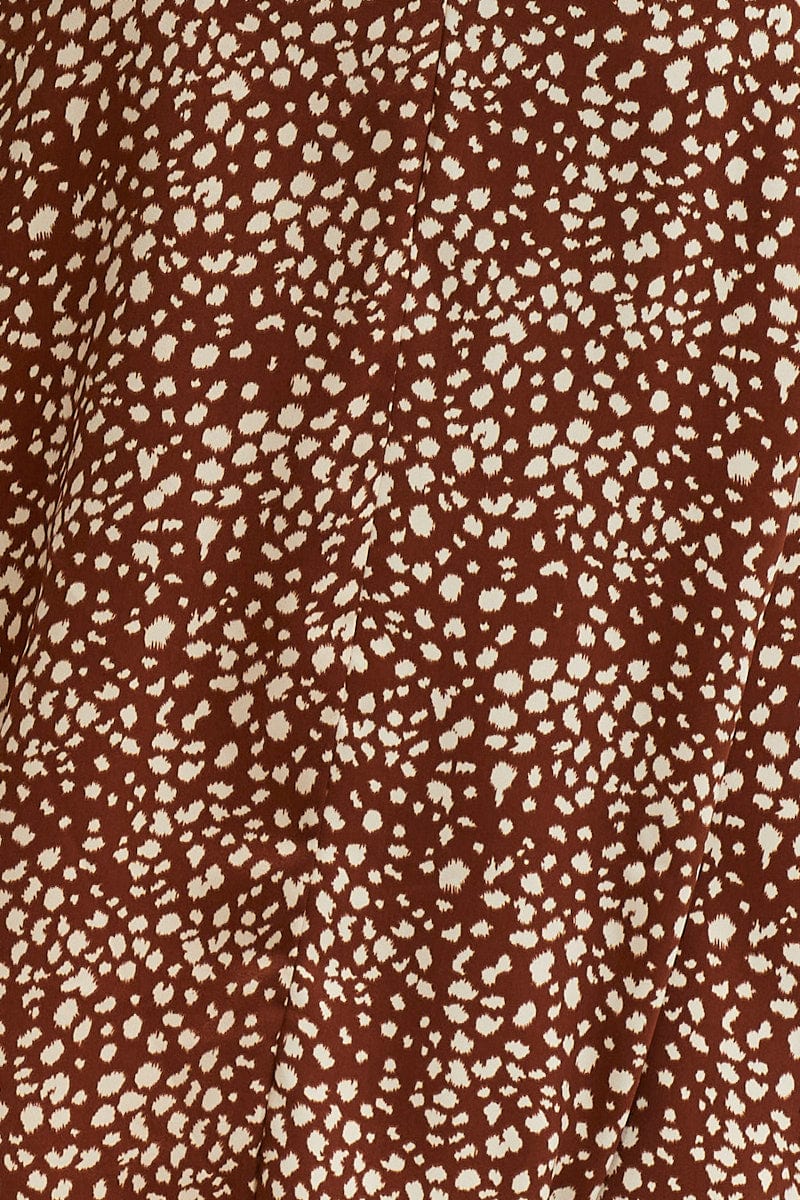 Geo Print Slip Dress Evening Satin - Image 6