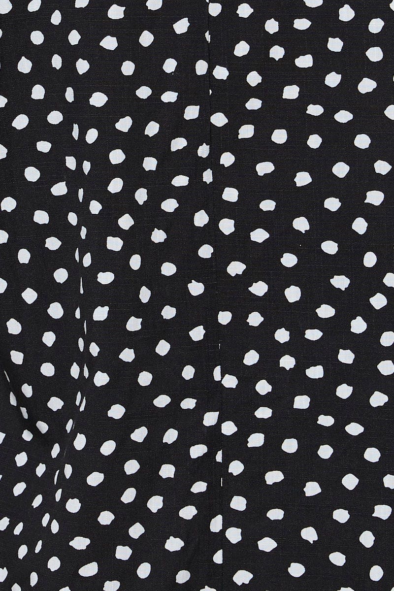 Geo Print Top Short Sleeve Linen - Image 6