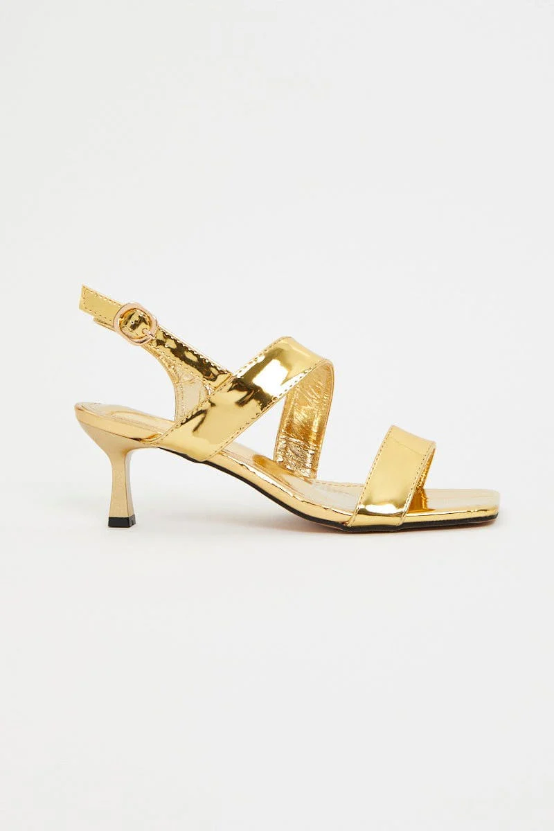 Gold Strappy Heels - Image 2