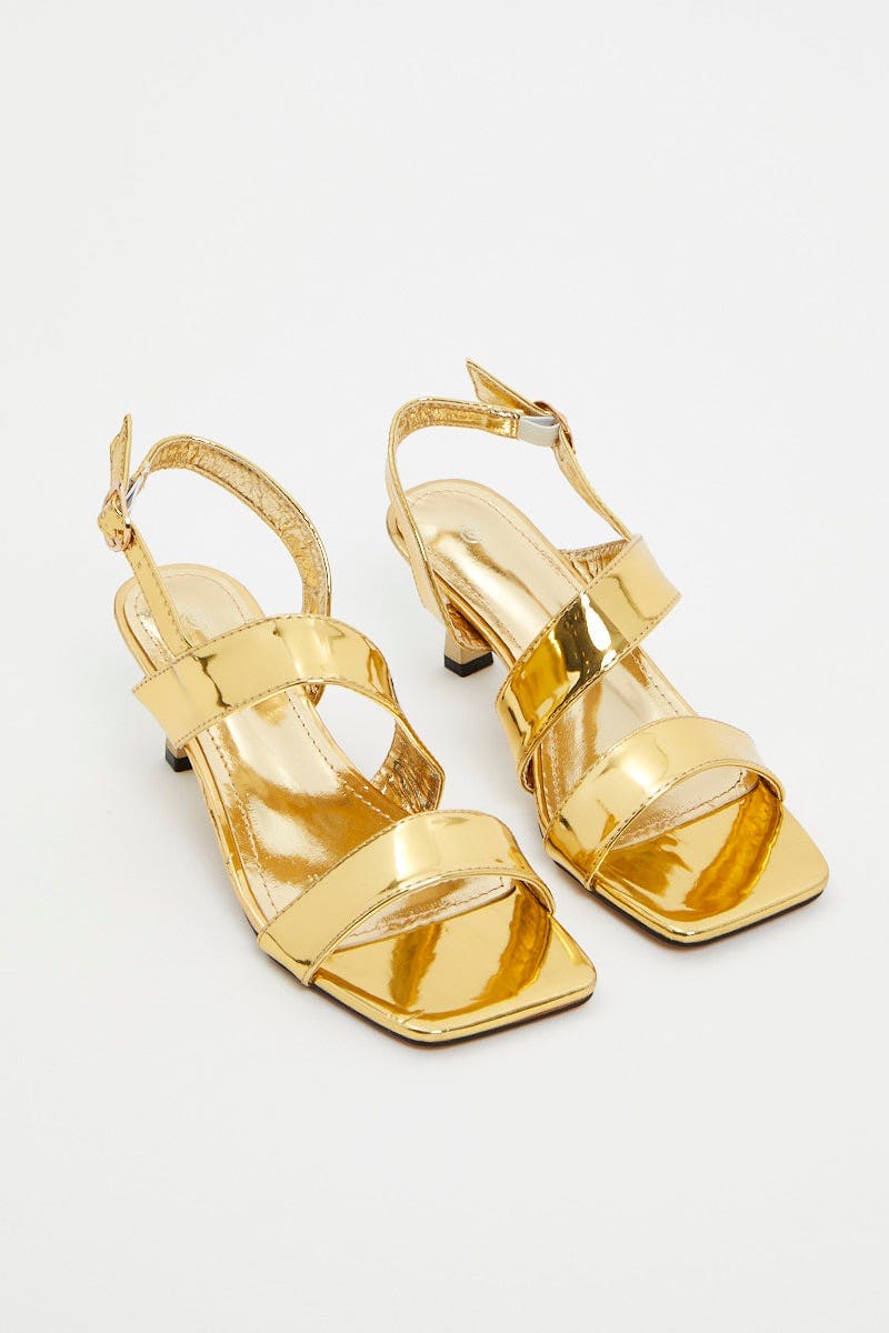 Gold Strappy Heels - Image 4