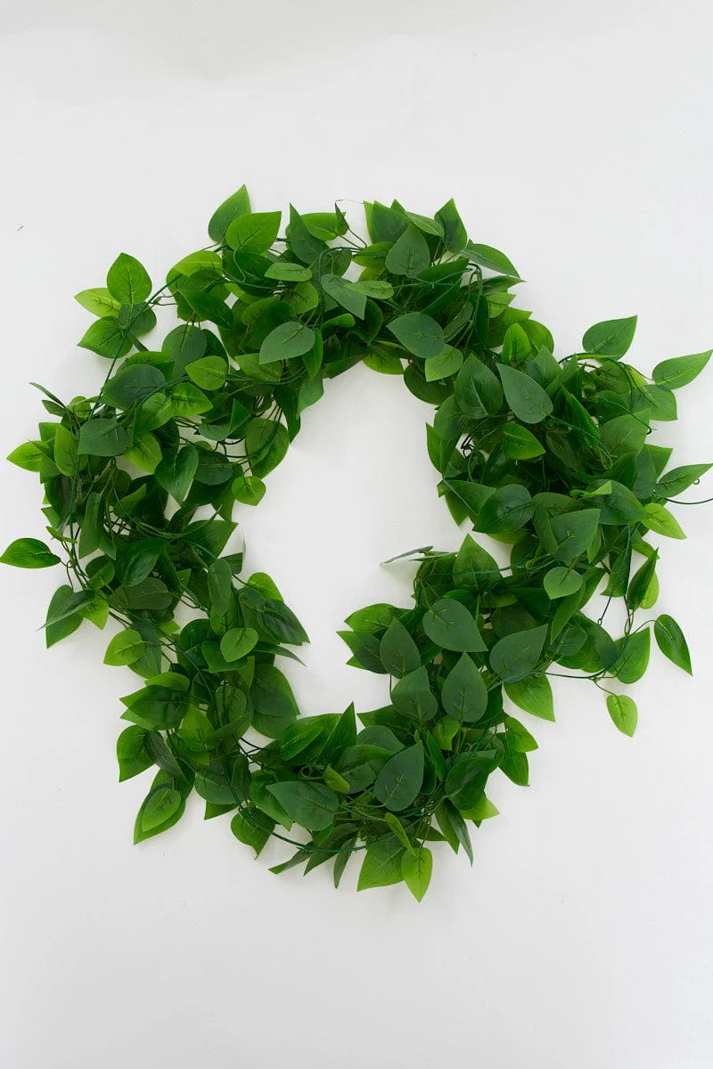 Green 5Pcs Artificial Leaf Vine - Image 2
